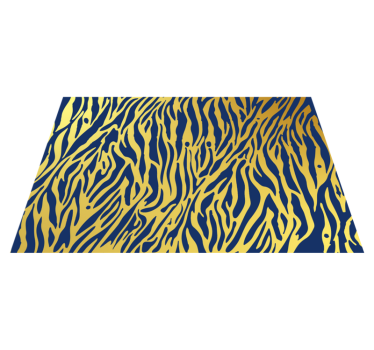 Alfombra vinilo animal print cebra dorada - TenVinilo