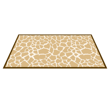 Alfombra vinilo rectangular de jirafa - TenVinilo