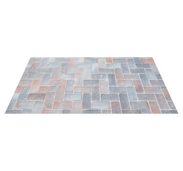 Alfombra vinílica baño baldosas grises - TenVinilo