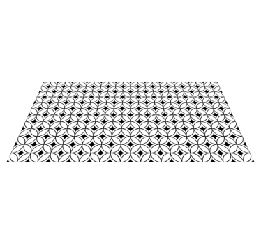 Alfombras vinilo azulejos geométricos negros - TenVinilo