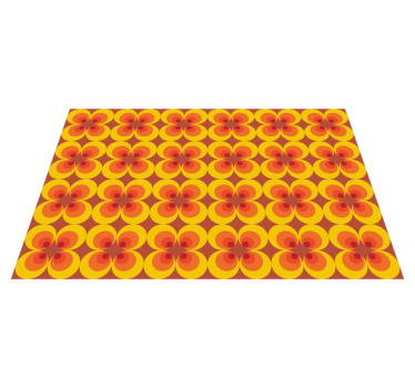 Alfombra vinílica hidráulica formas florales - TenVinilo