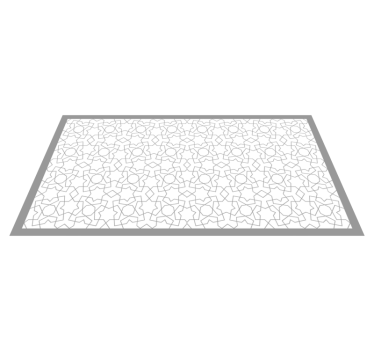 Alfombrahidráulica vinílica gris de estrellas blancas - TenVinilo