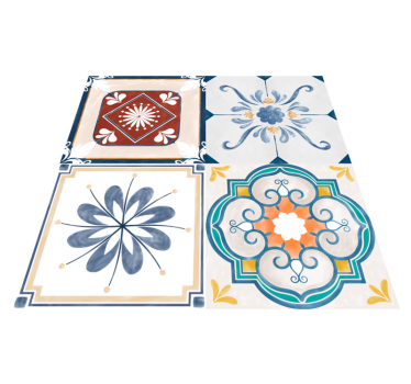 Alfombras vinilo cocina de azulejos vintage - TenVinilo