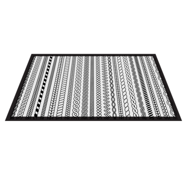 Alfombra vinilo geométrica trenzada - TenVinilo