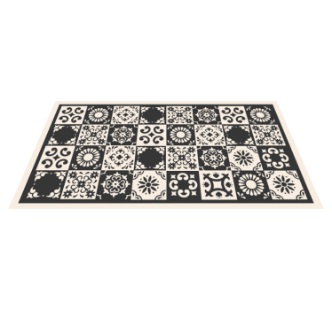 Alfombra vinílica hidráulica patrones florales clásicos - TenVinilo