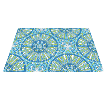 Alfombra vinílica mandala patrones geométricos elegantes - TenVinilo