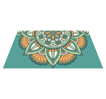 Alfombra vinílica mandala motivo floral medio - TenVinilo