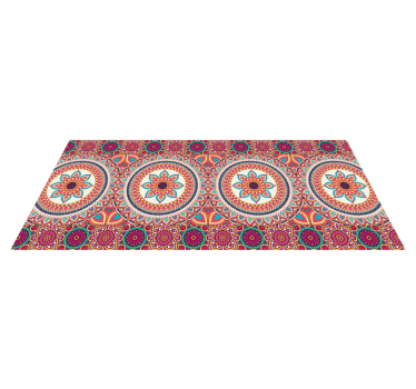 Alfombras vinilo mosaico mandalas rojos - TenVinilo