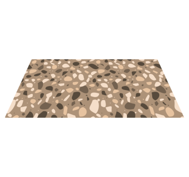 Alfombra de vinilo textura Terrazo clásico marrón - TenVinilo