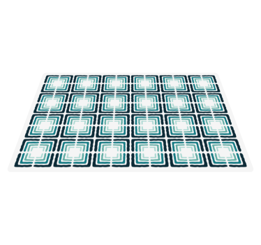 Alfombras vinílicas de azulejos Eco azulejos de líneas azules - TenVinilo