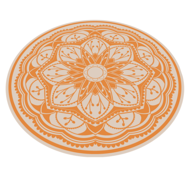 Alfombra vinílica mandala elegante motivo redondo - TenVinilo