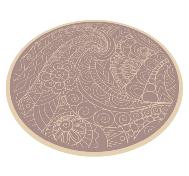 Alfombra vinílica mandala motivo circular intrincado - TenVinilo