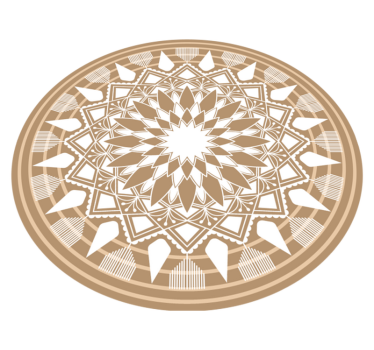 Alfombra de vinilo mandala Circular grande mandala natural - TenVinilo