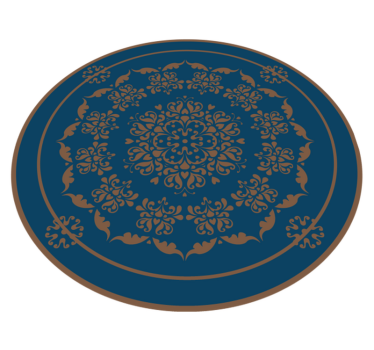 Alfombra vinílica mandala elegante patrón redondo - TenVinilo