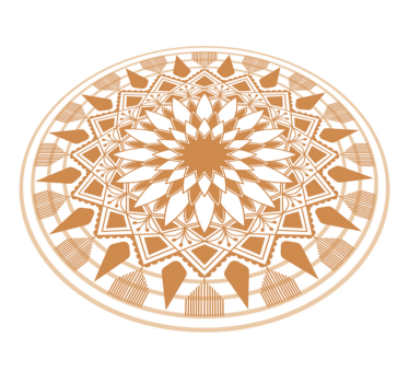 Alfombra vinílica mandala disposición geométrica compleja - TenVinilo