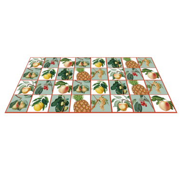 Alfombra vinílica cocina Diseño de fruta fresca - TenVinilo