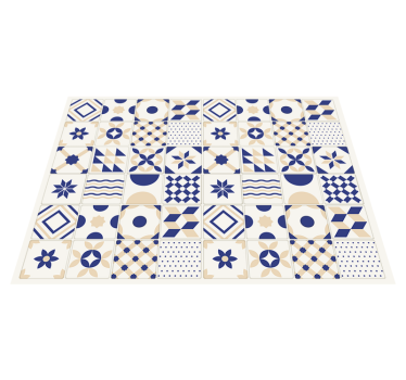 Alfombra vinílica cocina Estilo de baldosas de cerámica - TenVinilo