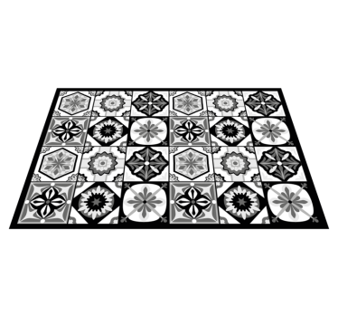 Alfombra vinílica hidráulica elegante patrón gris - TenVinilo