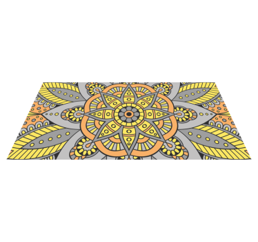 Alfombra vinílica mandala patrón mandala elegante - TenVinilo