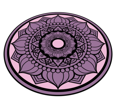 Alfombra vinílica mandala patrón floral circular - TenVinilo