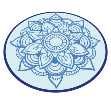 Alfombra vinílica mandala motivo floral intrincado - TenVinilo