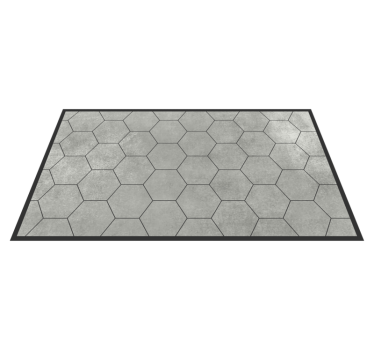 Alfombra vinílica cocina hexágonos textura piedra - TenVinilo