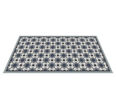 Alfombra vinilo hidráulica Estilo gracia azul hidráulico - TenVinilo