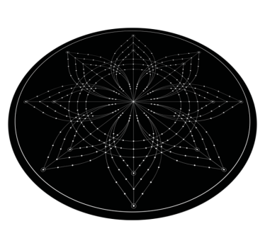 Alfombra vinílica mandala elegante patrón de loto - TenVinilo