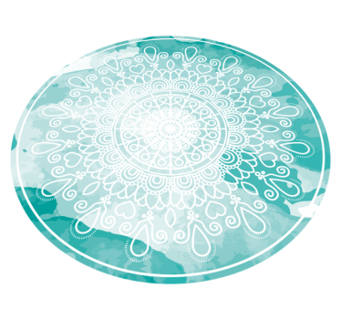 Alfombra vinílica mandala elegantes tonos de acuarela - TenVinilo
