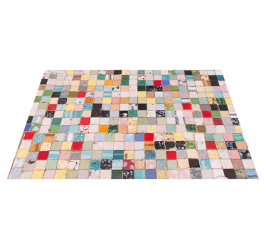 Alfombra vinilo hidráulica Textura de cerámica de baldosas vintag - TenVinilo