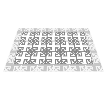 Alfombra vinílica hidráulica patrón gris decorativo - TenVinilo