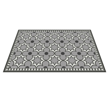 Alfombra vinílica hidráulica estilo de patrón de estrella - TenVinilo