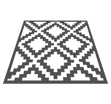 Alfombra vinílica étnica Patrón geométrico nórdico gris claro - TenVinilo