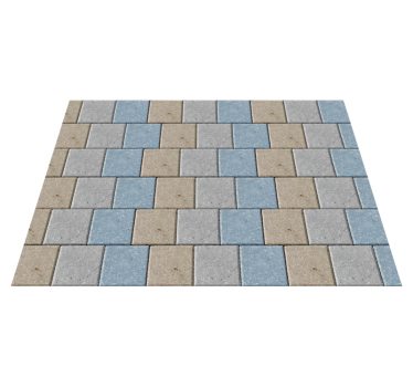 Alfombra vinílica hidráulica azulejos cuadrados de colores - TenVinilo