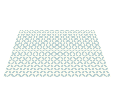 Alfombra vinílica hidráulica azulejo con patrón circular - TenVinilo