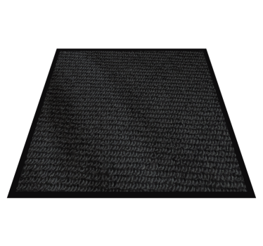 Alfombra de vinilo textura Imitación fibra natural negra - TenVinilo