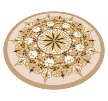 Alfombra vinílica mandala mandala dorado elegante - TenVinilo