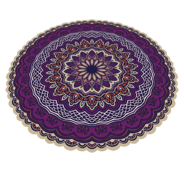 Alfombra vinílica mandala diseño morado vibrante - TenVinilo