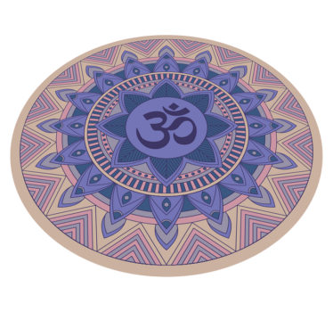 Alfombra vinílica mandala patrón de loto meditativo - TenVinilo