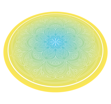Alfombra vinílica mandala patrón floral intrincado - TenVinilo