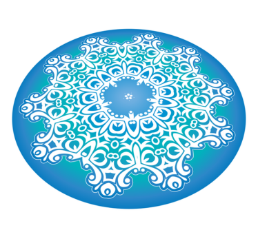 Alfombra vinílica mandala elaborado adorno botánico - TenVinilo