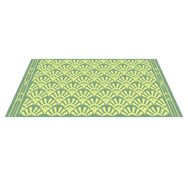 Alfombra vinílica hidráulica floral con rayos de sol - TenVinilo