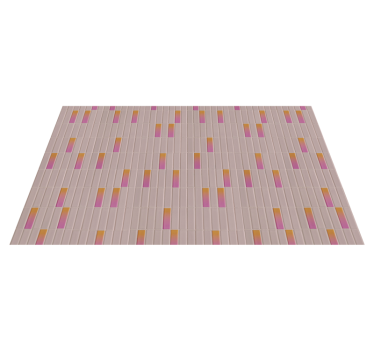 Alfombra vinílica hidráulica bloques degradados rosas - TenVinilo