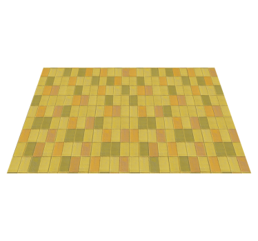 Alfombra vinílica hidráulica arreglo de mosaico amarillo - TenVinilo