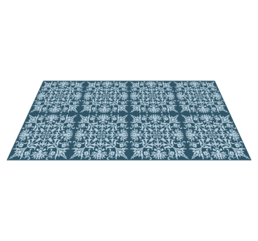 Alfombra vinílica flores plano de patrón floral - TenVinilo