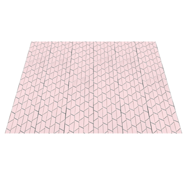 Alfombra vinílica hidráulica estilo geométrico rosa - TenVinilo