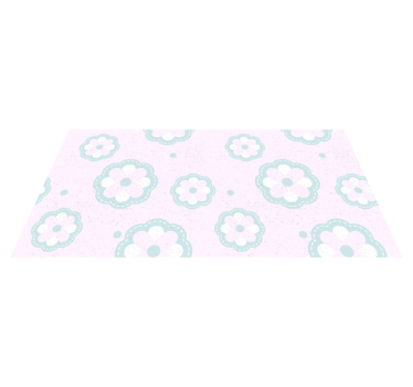 Alfombra vinilo flores Patrón rosa shabby chic - TenVinilo