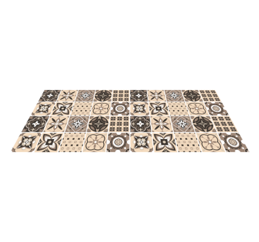 Alfombra vinilo hidráulica patrón de azulejos geométricos - TenVinilo