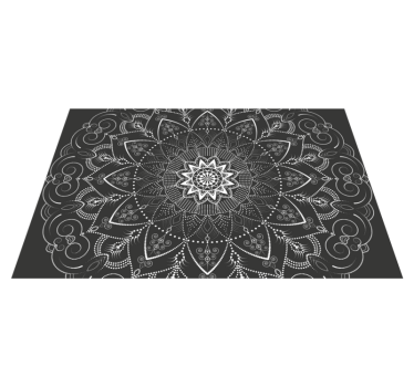Alfombra vinílica mandala simetría de mandala - TenVinilo