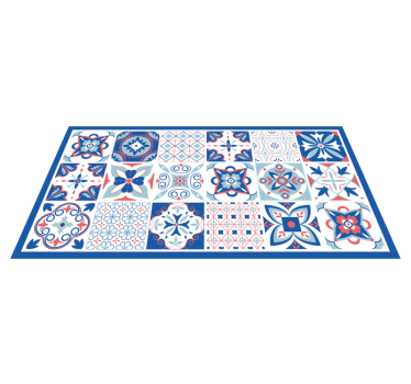 Alfombra vinílica hidráulica azulejos ornamentales - TenVinilo